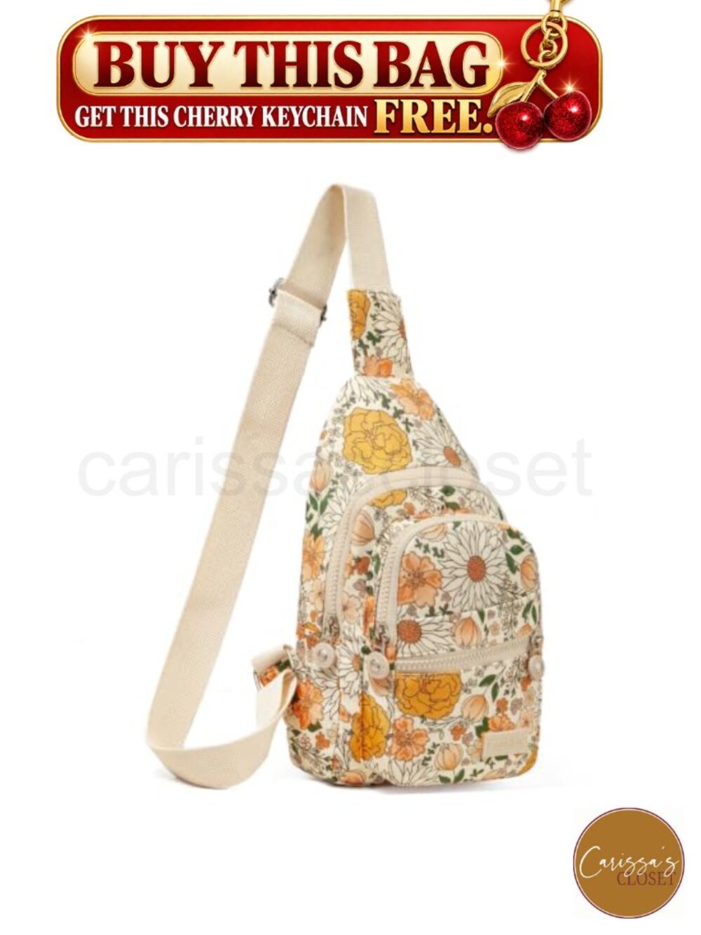 ✨ Small Sling Backpack Crossbody Bag Water Resistant Polyester Adjustable